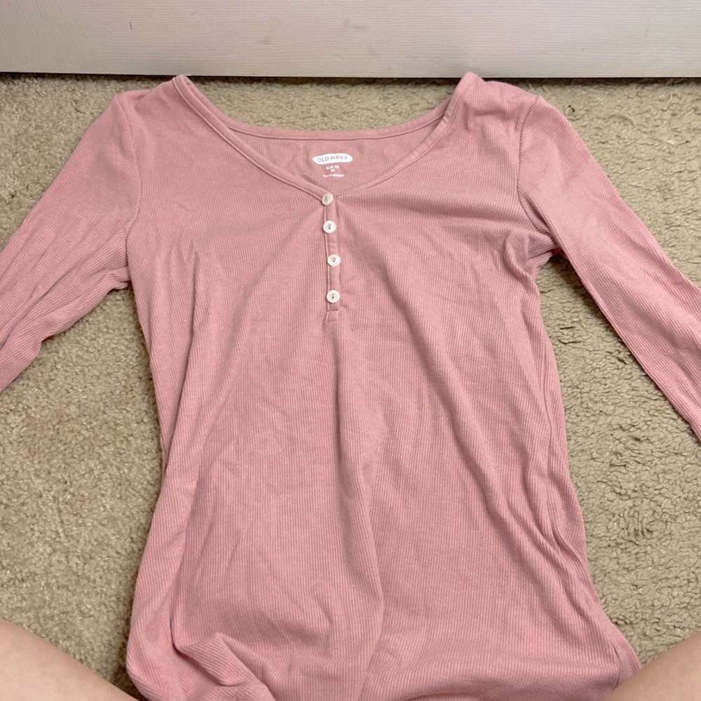 Old Navy slim fit XS button up pink